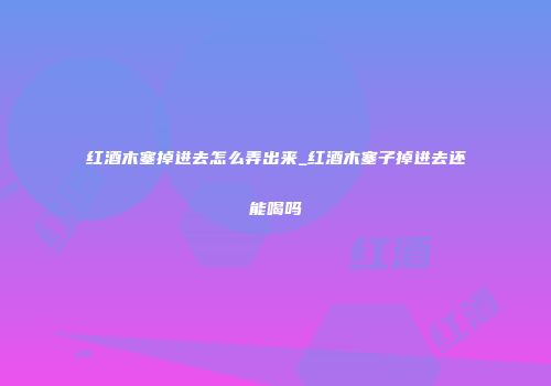 红酒木塞掉进去怎么弄出来_红酒木塞子掉进去还能喝吗