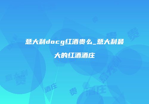 意大利docg红酒贵么_意大利最大的红酒酒庄