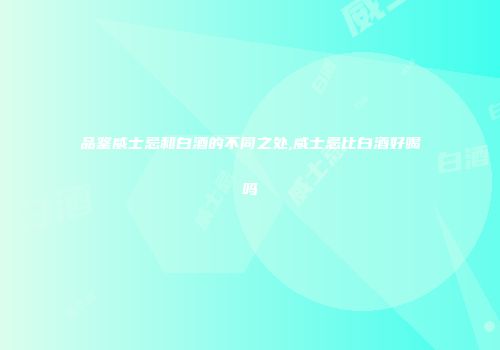 品鉴威士忌和白酒的不同之处,威士忌比白酒好喝吗