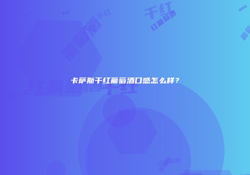 卡萨斯干红葡萄酒口感怎么样？