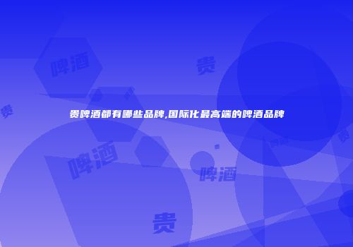 贵啤酒都有哪些品牌,国际化最高端的啤酒品牌