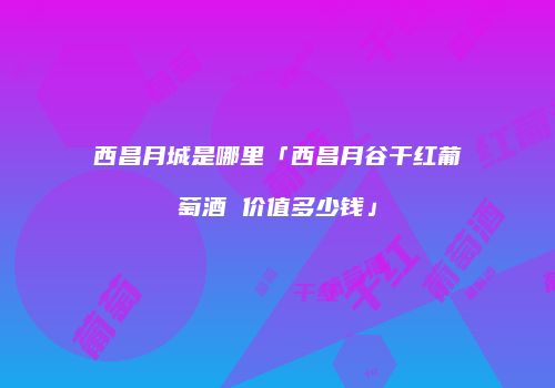 西昌月城是哪里「西昌月谷干红葡萄酒 价值多少钱」