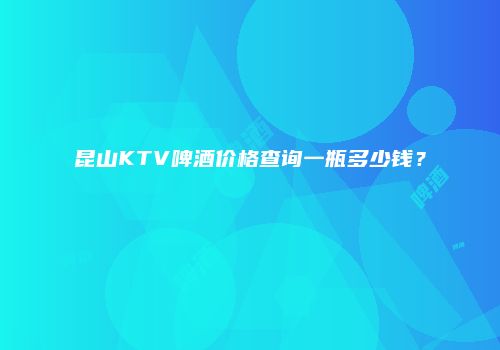 昆山KTV啤酒价格查询一瓶多少钱？