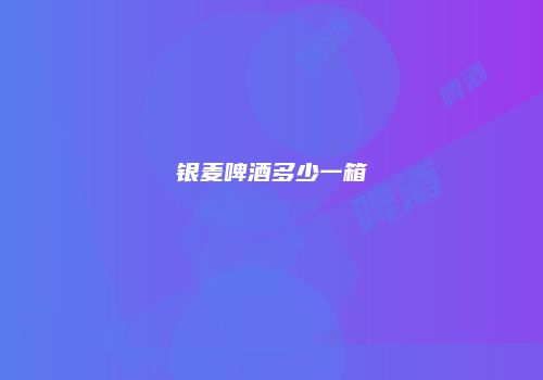 银麦啤酒多少一箱