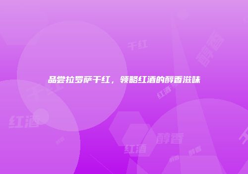 品尝拉罗萨干红，领略红酒的醇香滋味