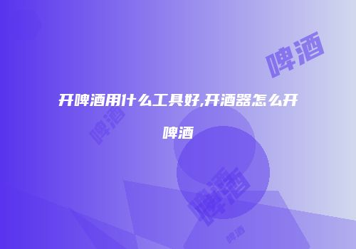 开啤酒用什么工具好,开酒器怎么开啤酒