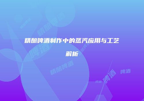 精酿啤酒制作中的蒸汽应用与工艺解析