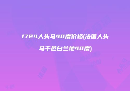 1724人头马40度价格(法国人头马干邑白兰地40度)