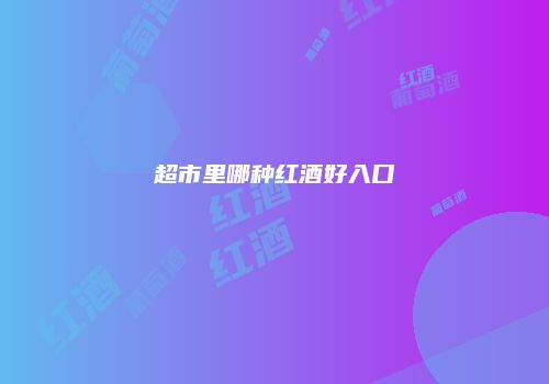 超市里哪种红酒好入口