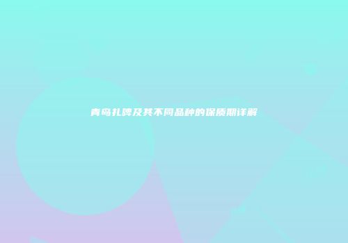 青岛扎啤及其不同品种的保质期详解
