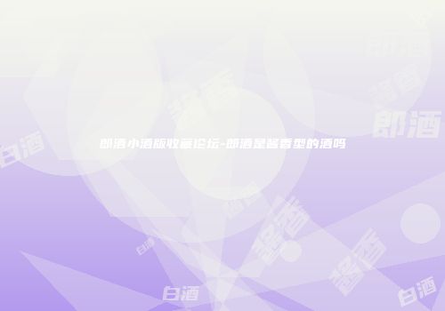 郎酒小酒版收藏论坛-郎酒是酱香型的酒吗
