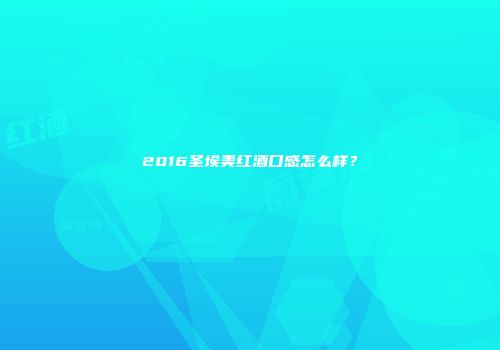 2016圣埃美红酒口感怎么样？