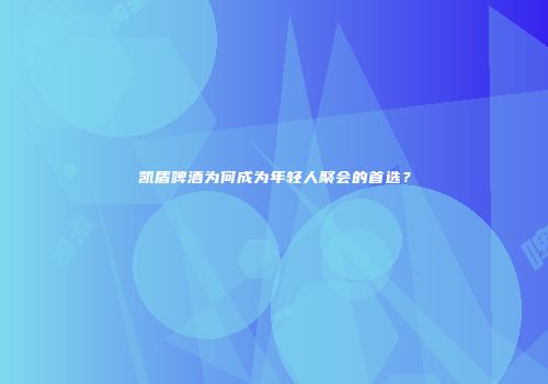 凯盾啤酒为何成为年轻人聚会的首选？