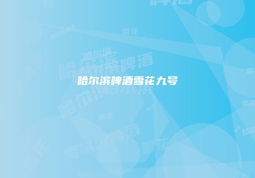 哈尔滨啤酒雪花九号