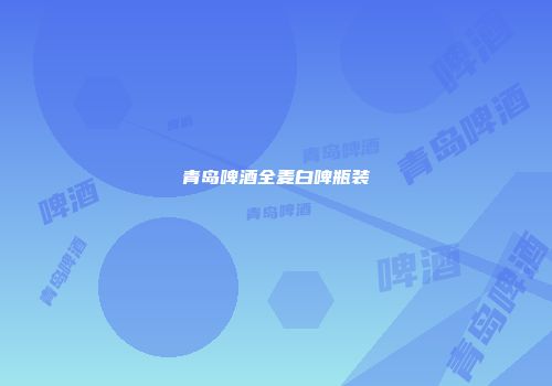青岛啤酒全麦白啤瓶装