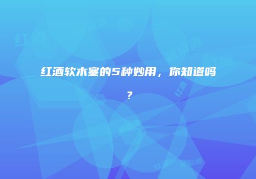 红酒软木塞的5种妙用，你知道吗？