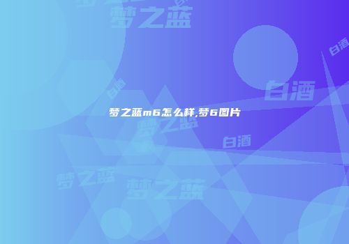 梦之蓝m6怎么样,梦6图片