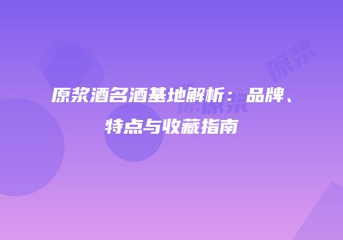原浆酒名酒基地解析：品牌、特点与收藏指南