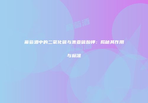 葡萄酒中的二氧化硫与焦亚硫酸钾：揭秘其作用与标准
