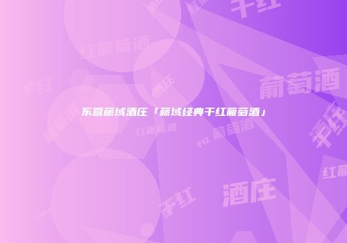 东营藤域酒庄「藤域经典干红葡萄酒」