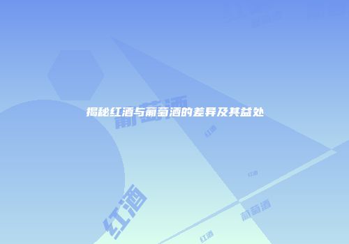 揭秘红酒与葡萄酒的差异及其益处