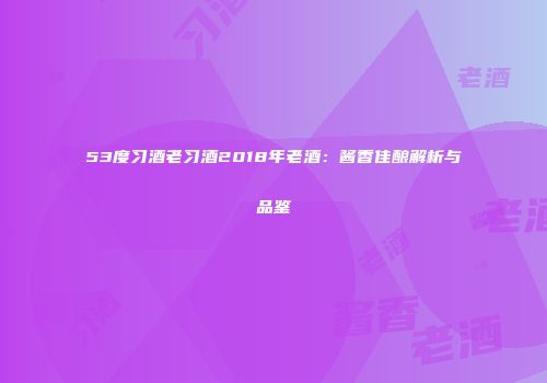 53度习酒老习酒2018年老酒：酱香佳酿解析与品鉴