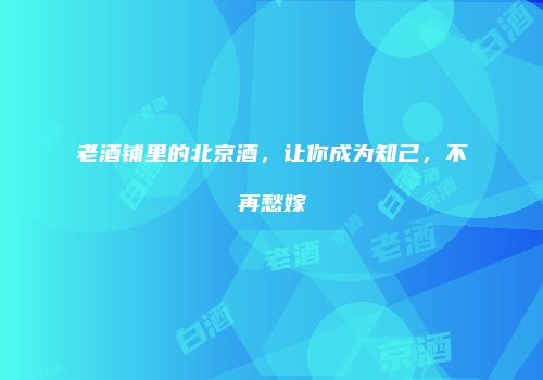 老酒铺里的北京酒，让你成为知己，不再愁嫁