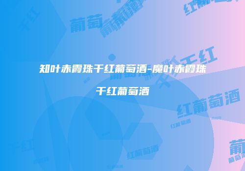 知叶赤霞珠干红葡萄酒-魔叶赤霞珠干红葡萄酒