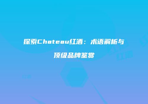 探索Chateau红酒：术语解析与顶级品牌鉴赏