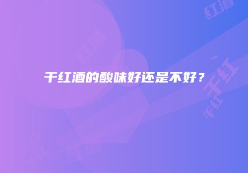 干红酒的酸味好还是不好？