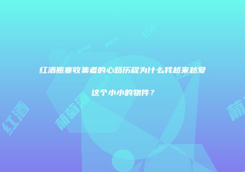 红酒瓶塞收集者的心路历程为什么我越来越爱这个小小的物件？