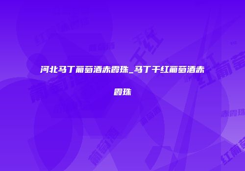 河北马丁葡萄酒赤霞珠_马丁干红葡萄酒赤霞珠