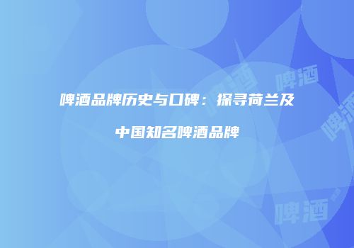 啤酒品牌历史与口碑：探寻荷兰及中国知名啤酒品牌