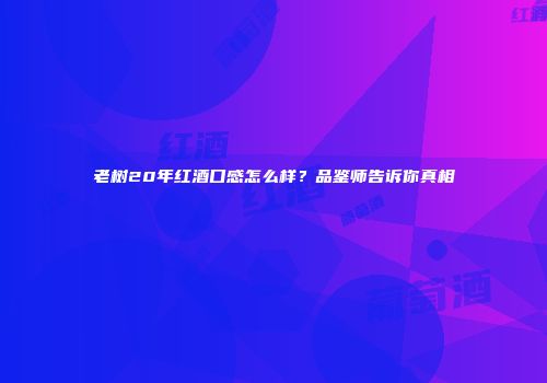 老树20年红酒口感怎么样？品鉴师告诉你真相