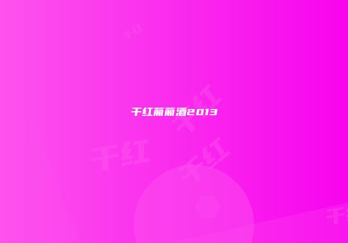 干红葡葡酒2013