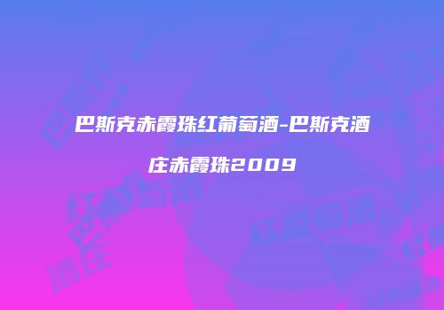 巴斯克赤霞珠红葡萄酒-巴斯克酒庄赤霞珠2009