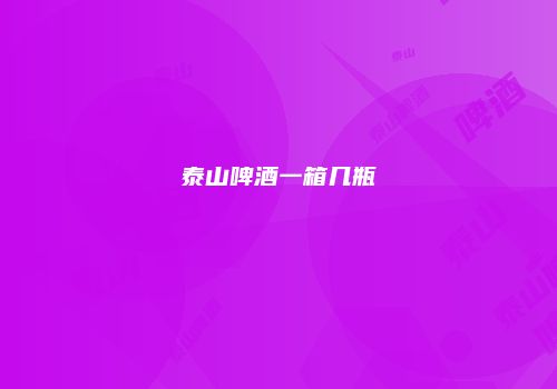 泰山啤酒一箱几瓶