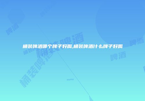 桶装啤酒哪个牌子好喝,桶装啤酒什么牌子好喝