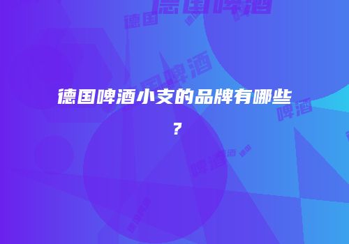 德国啤酒小支的品牌有哪些？