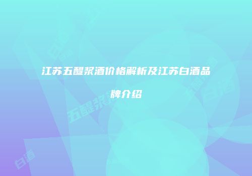 江苏五醍浆酒价格解析及江苏白酒品牌介绍