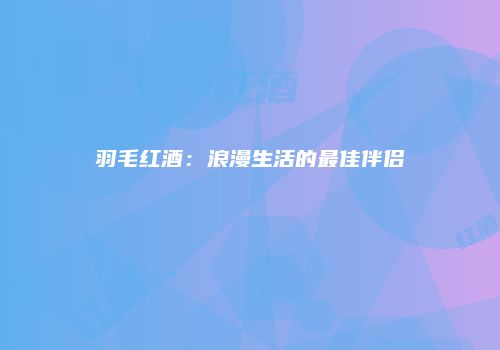 羽毛红酒：浪漫生活的最佳伴侣