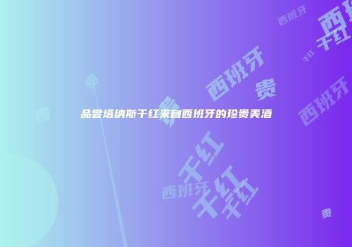 品尝塔纳斯干红来自西班牙的珍贵美酒
