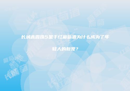 长城赤霞珠5星干红葡萄酒为什么成为了年轻人的新宠？