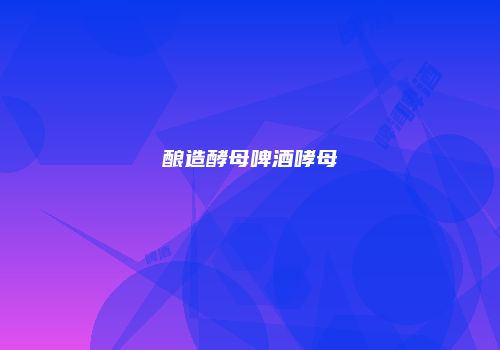 酿造酵母啤酒哮母