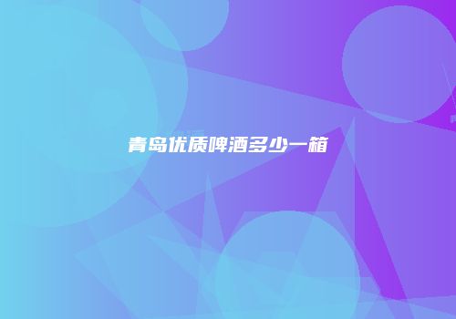 青岛优质啤酒多少一箱