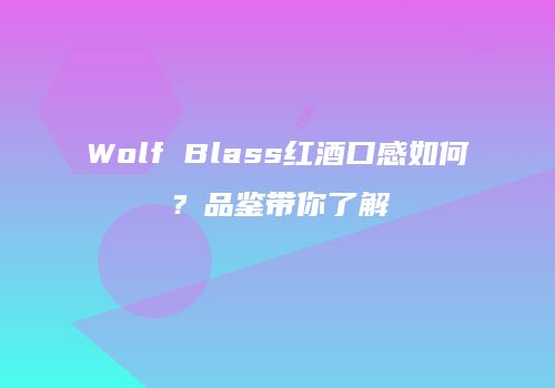 Wolf Blass红酒口感如何？品鉴带你了解