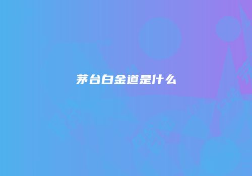 茅台白金道是什么