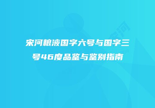 宋河粮液国字六号与国字三号46度品鉴与鉴别指南