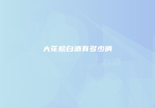 大花脸白酒有多少俩
