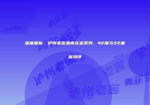 深度解析：泸州老窖酒青花瓷系列，42度与52度版特评